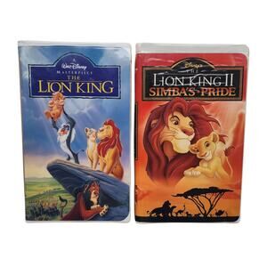 Disney VHS Tape Lot The Lion King & Lion King II Simba’s Pride Classic Movies
